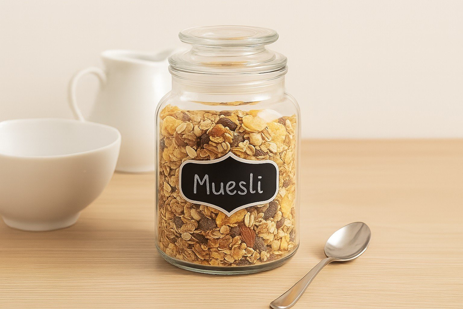 Pojemnik na żywność/słoik 1,2 L z miejscem na napis