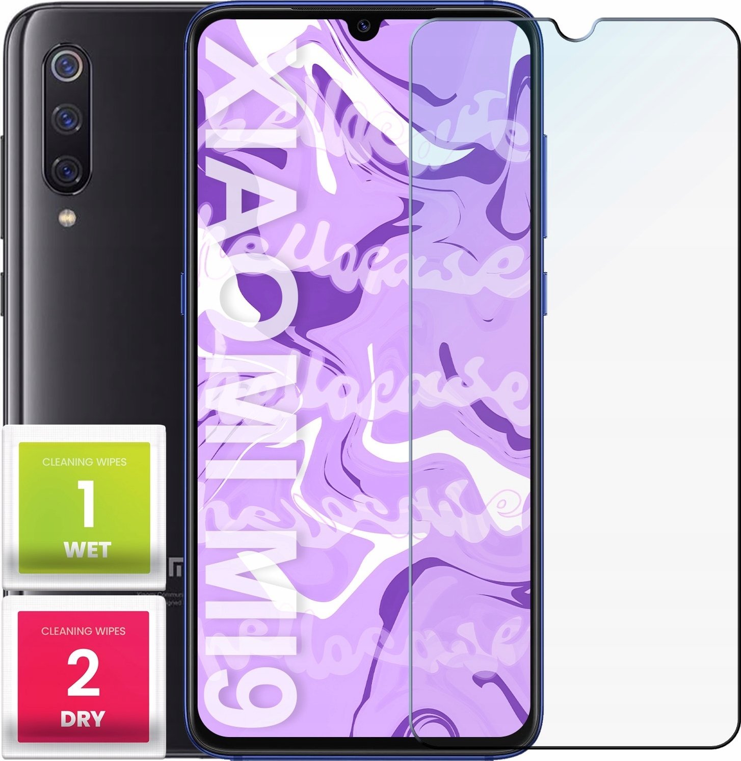 Hello Case Szkło Hartowane do Xiaomi Mi 9 (szybka 9H, płaskie 2.5D, ochronne, szybka)