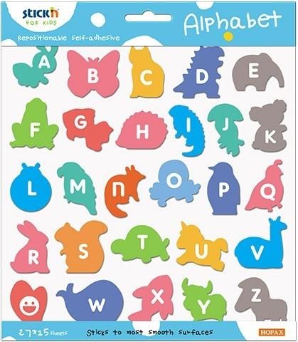 Notes samoprzylepny do nauki alfabetu