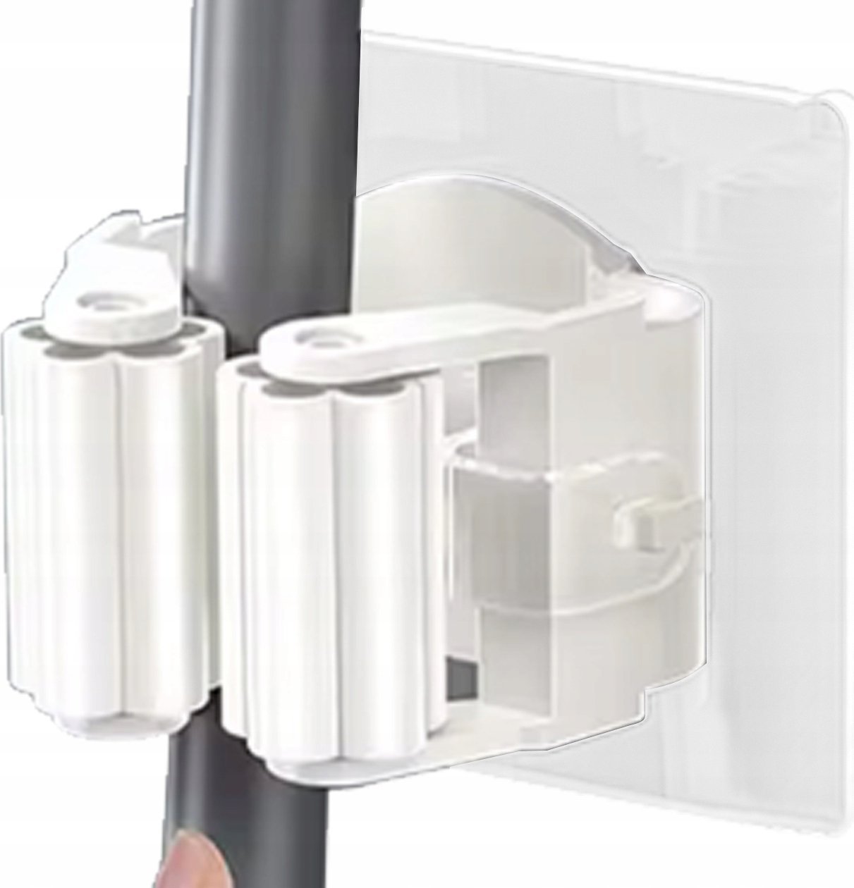 Uchwyt wieszak ścienny na mop miotłe samoprzylepny RC-K-1153 biały