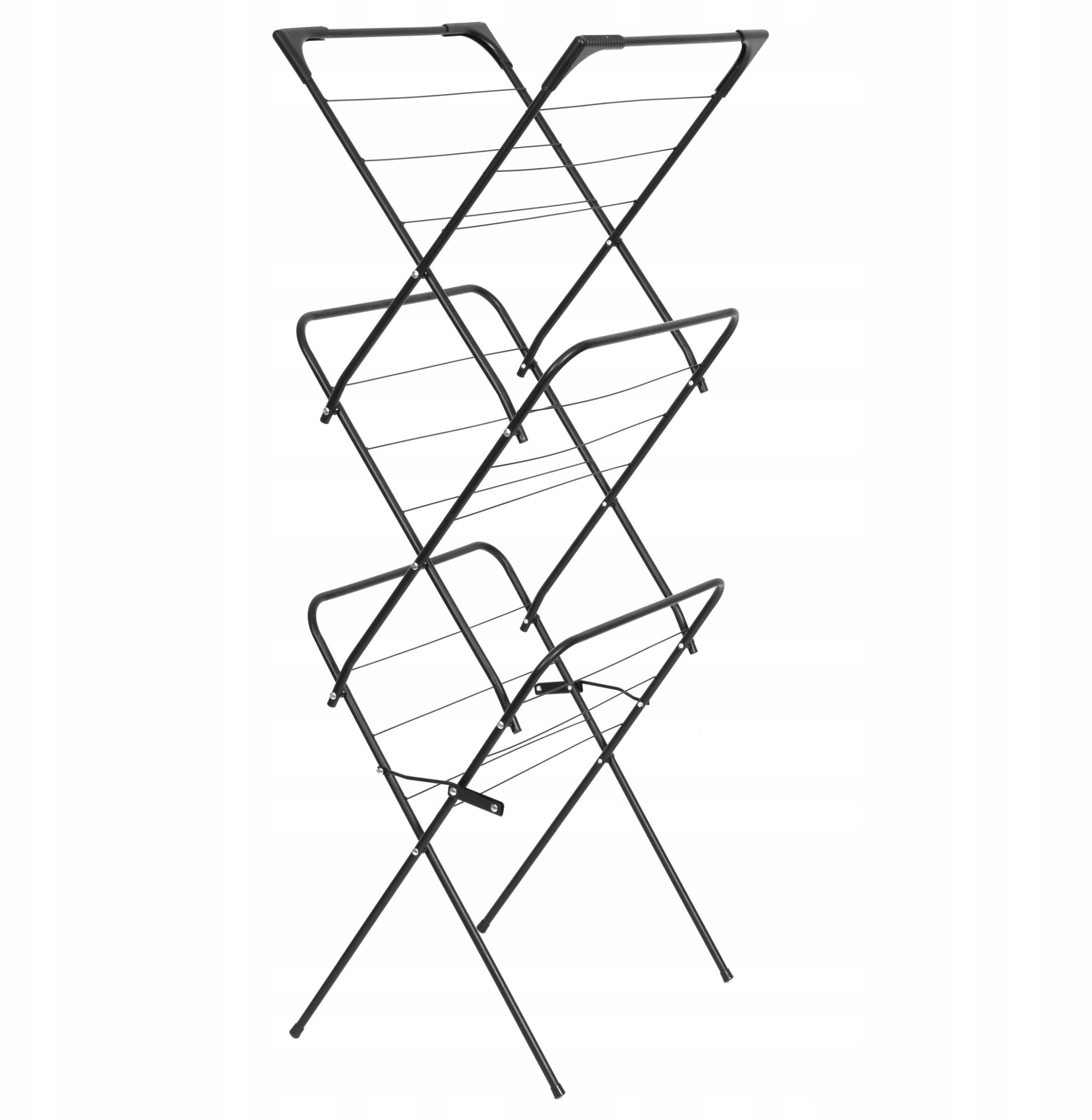 3-POZIOMOWA STOJĄCA SUSZARKA BALKONOWA PIONOWA NA PRANIE, SKŁADANA, 6 SKRZYDEŁ BRUNBESTE BB-3911