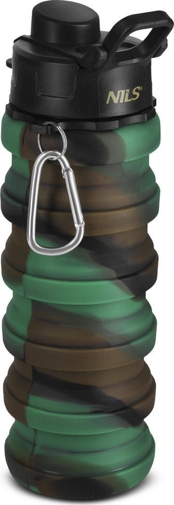 NILS NC4106 BIDON SILIKONOWY SKŁADANY 500 ML ZIELONY