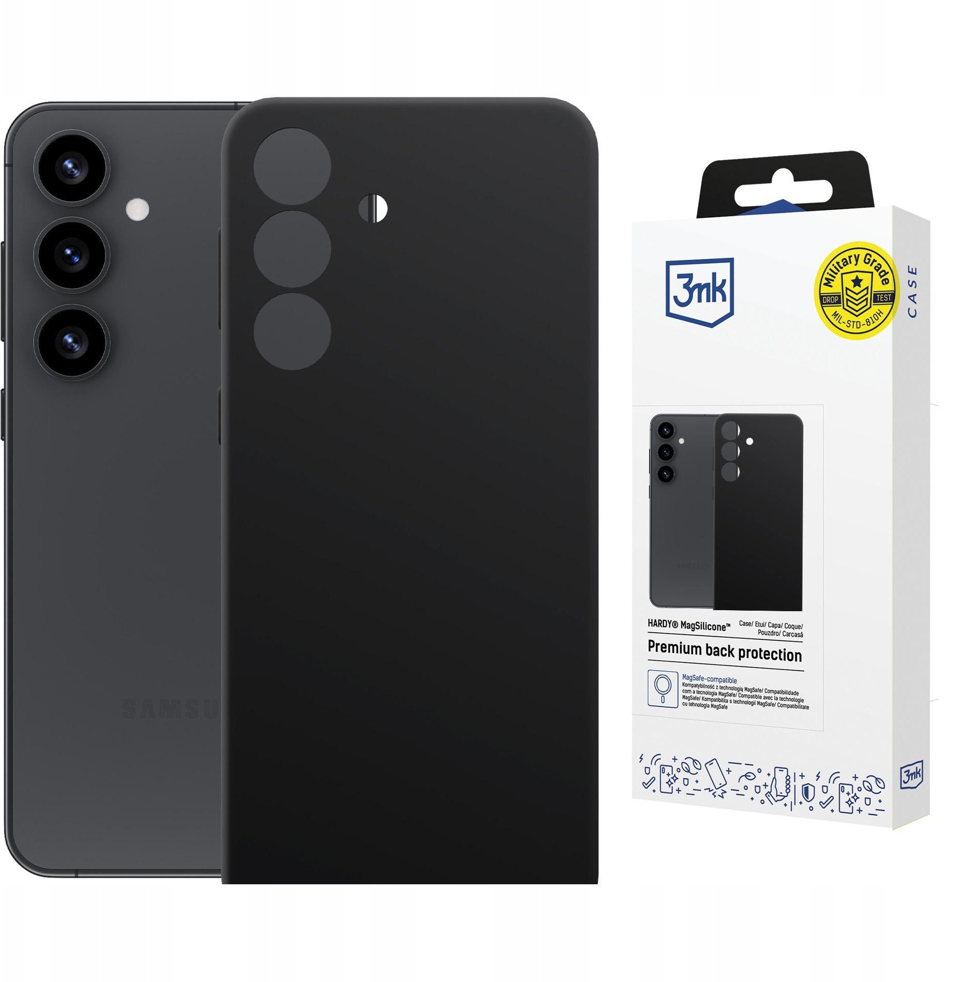 Etui 3MK Hardy MagSilicone do Samsung Galaxy S24 czarny