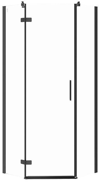 KABINA PRYSZNICOWA PIĘCIOKĄTNA CITY CZARNA 80X80X195 LEWA TRANS.