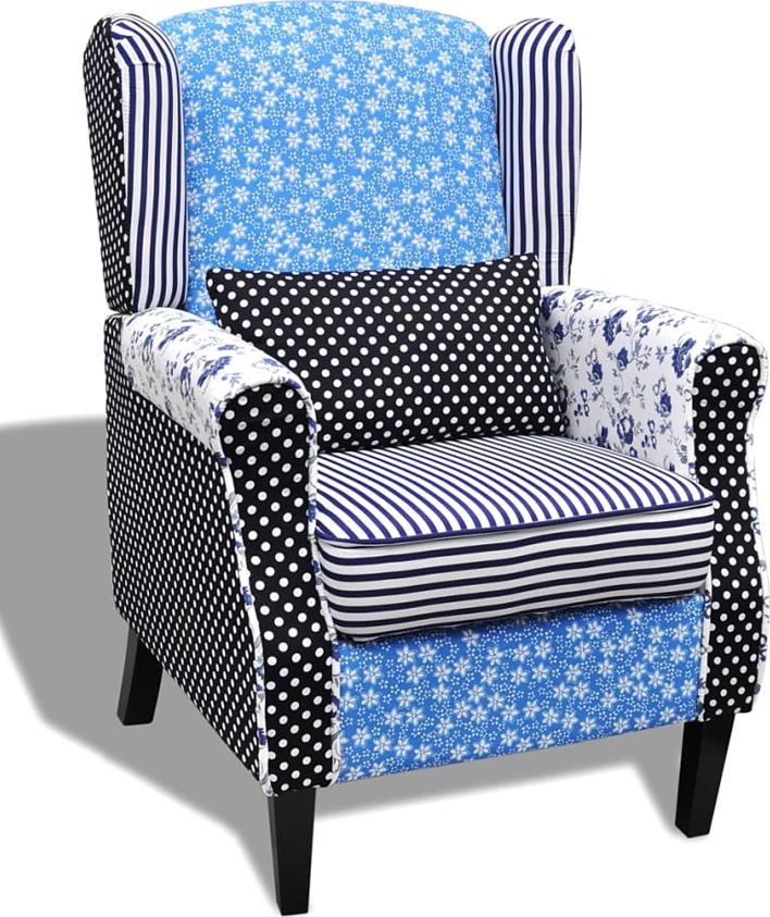 Elior Tapicerowany patchworkowy fotel uszak - Prado