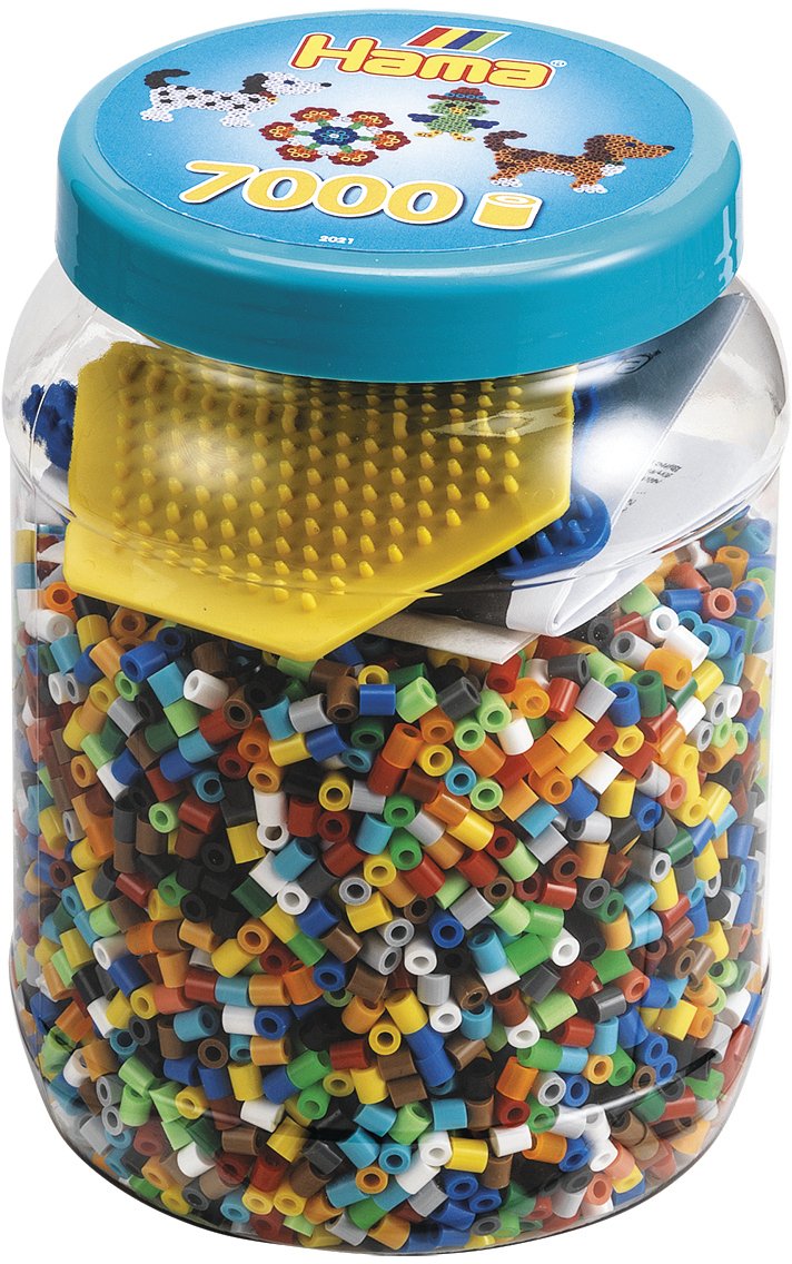 Hama Koraliki i podstawki w pojemniku (7000)