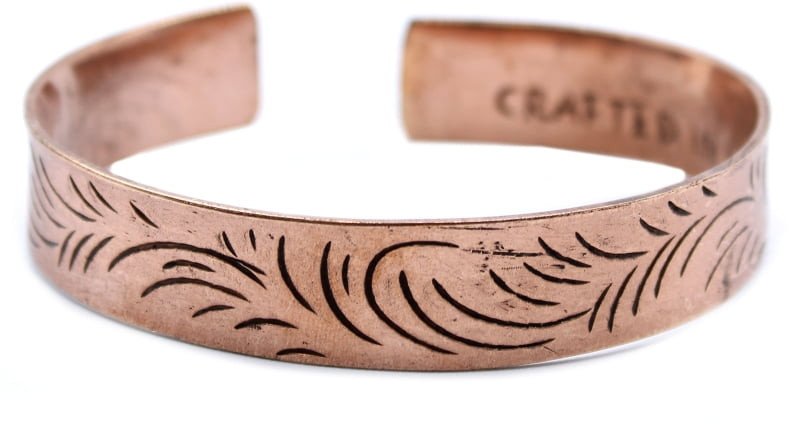 Miedziana Tybetańska Bransoletka - Szerokie Wiry