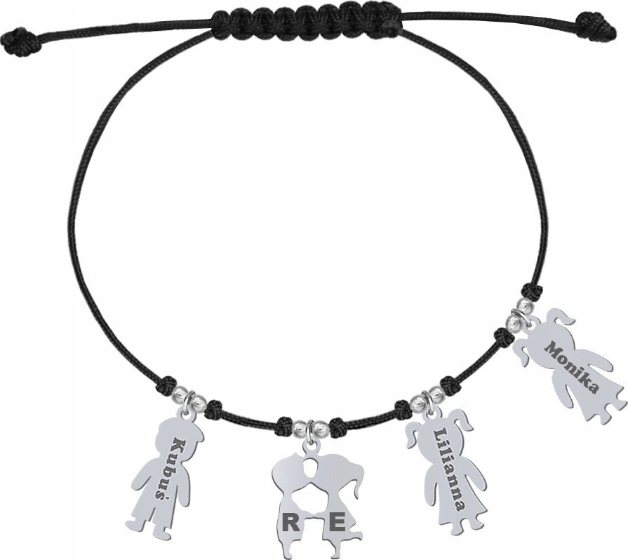 Radziszewska Jewellery Dzień Matki Bransoletka dla Mamy Imię Dziecka Prezent 925 GRAWER ŻYCZENIA