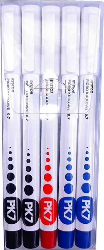 Rystor Pióra kulkowe PK7 0.7mm 3 kolory (5) -