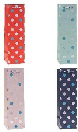 Torebka ozdobna na butelkę 11x38x11cm mix ROZETTE