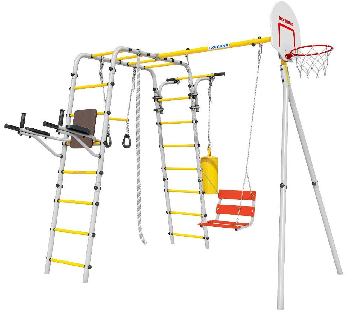 Plac zabaw Fitness | Lina + Kosz + Worek Bokserski + huśtawka łańcuchowa | 100 kg