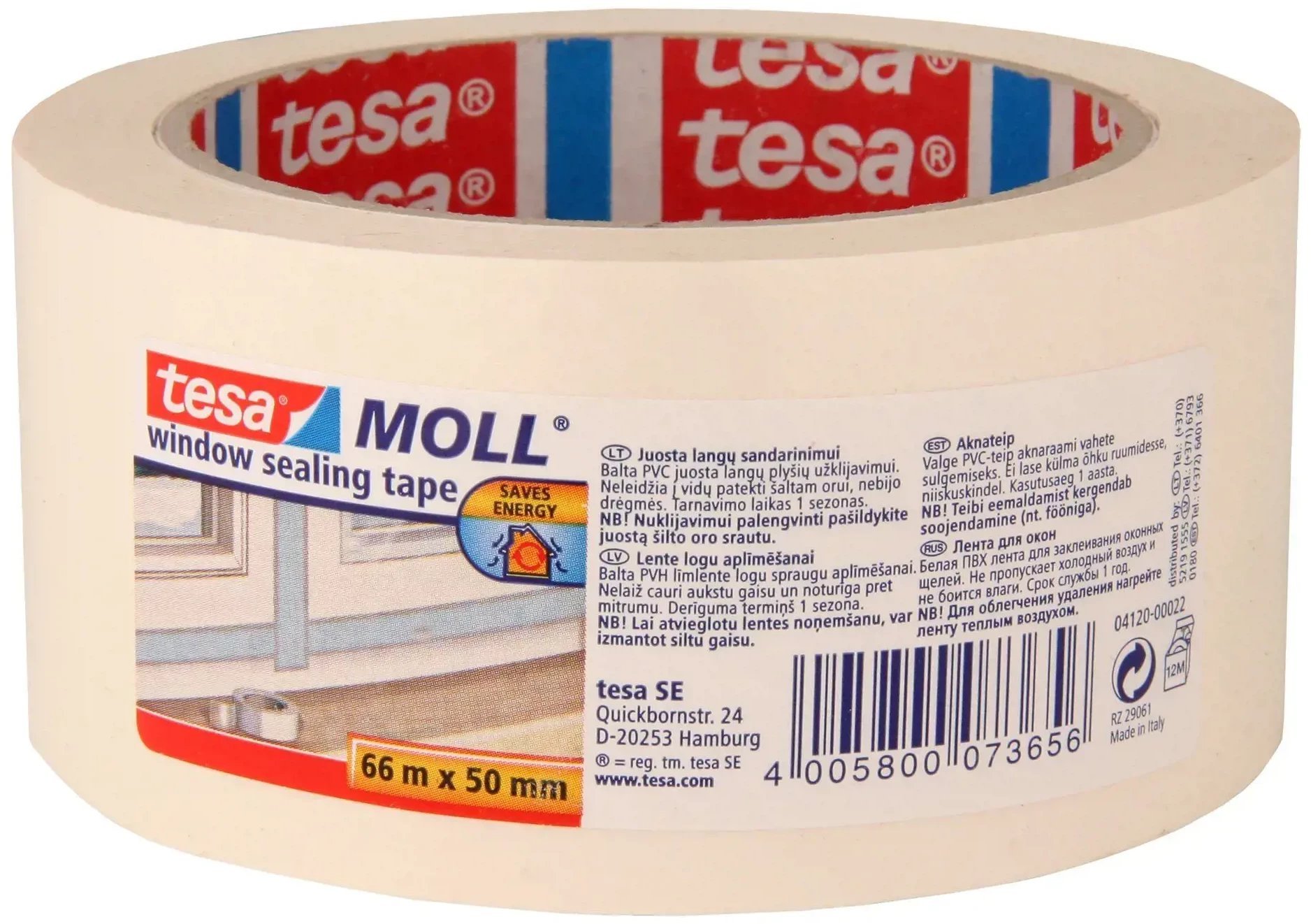 WINDOWS SEALING TAPE 66MX50MM WHITE