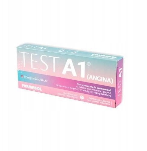 FARMABOL_Test A1 (Angina) test do wykrywania paciorkowców grupy A, odpowiedzialnych za anginę ropną 1szt