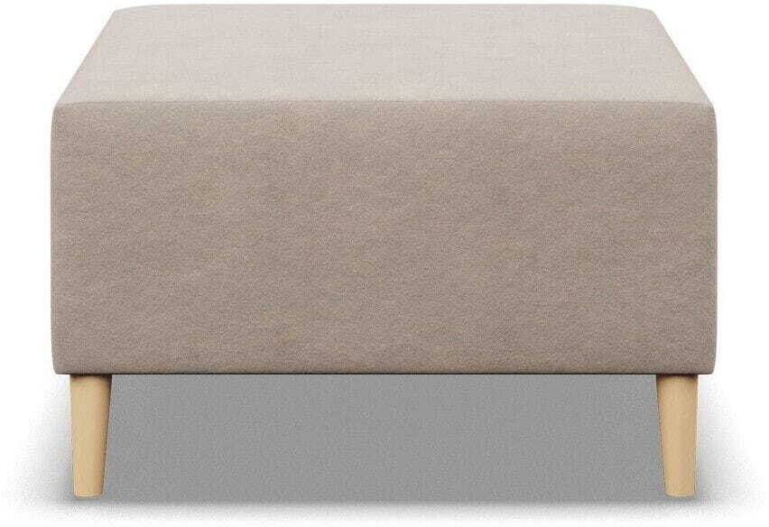 Adams Group Pufa, podnóżek, MILO, welur, 71x71x40 cm, beżowy