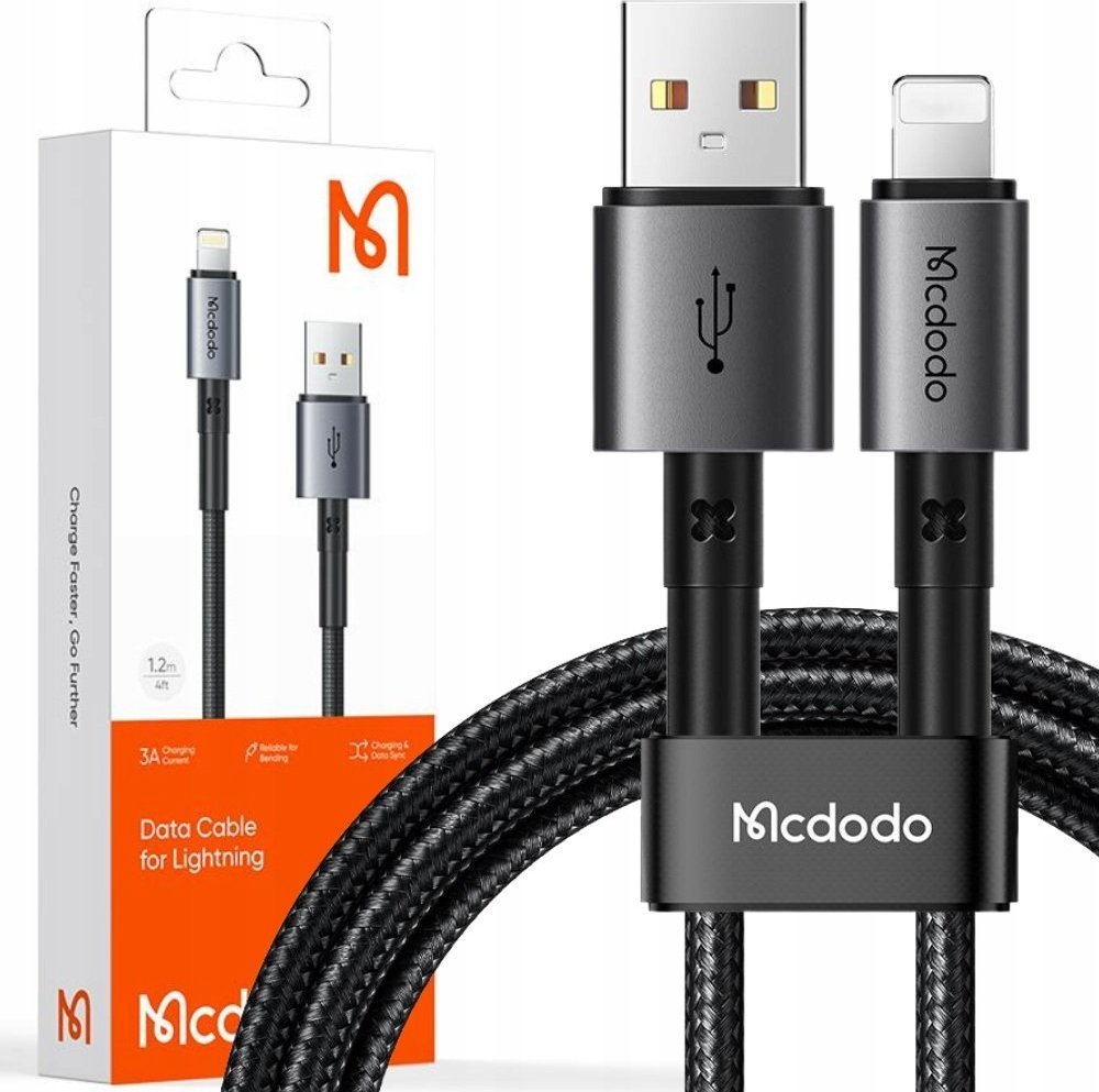Kabel USB Mcdodo USB-A - Lightning 1.8 m Czarny
