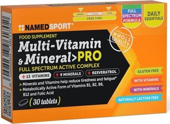 NamedSport Zestaw multiwitamin i minerałów NAMEDSPORT Pro 30 tabletek