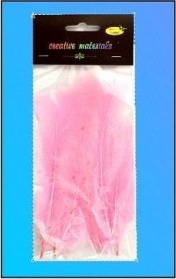 Party Deco Piórka miękkie jasnoróżowe 15szt