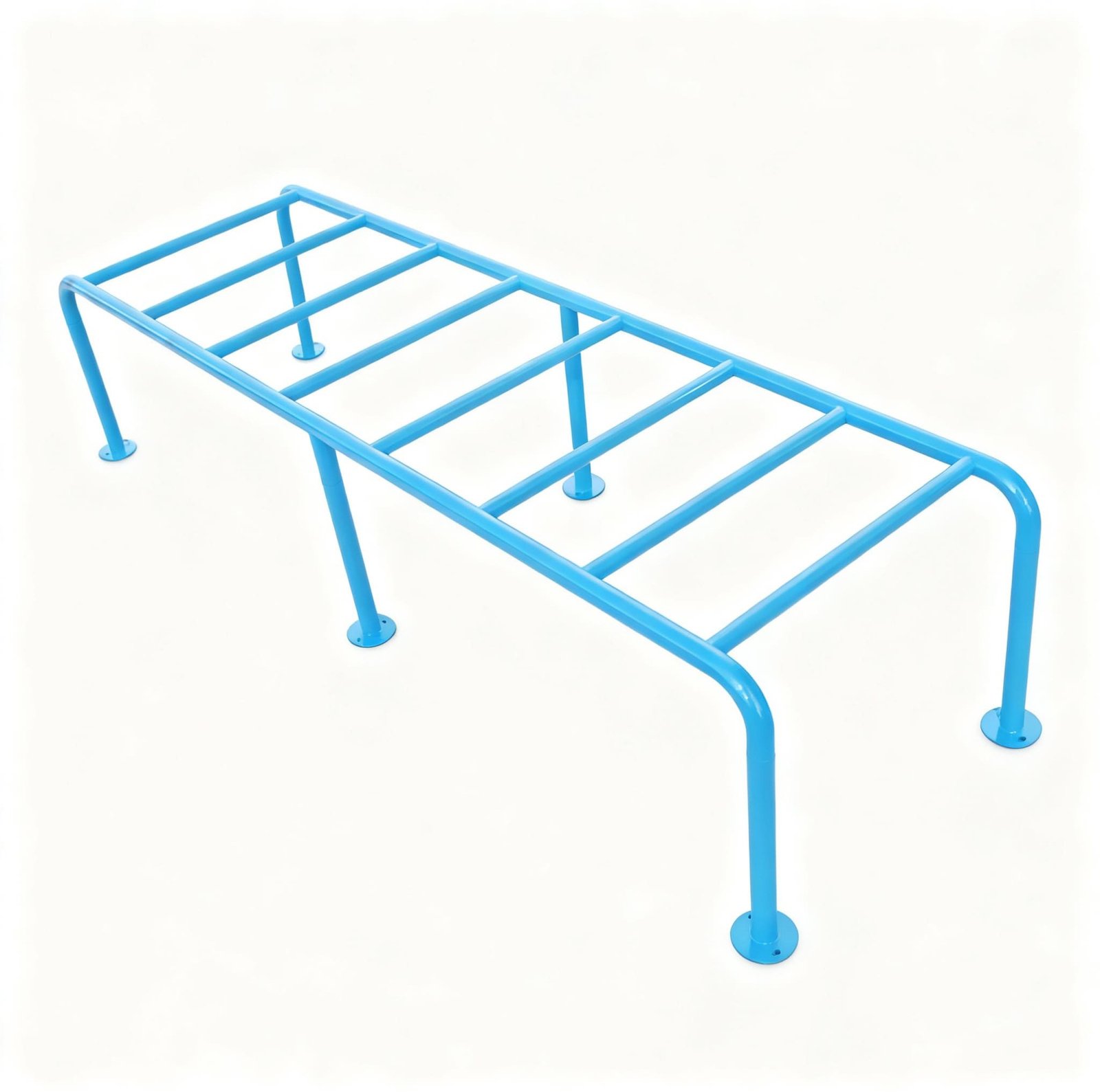 Małpiszon drabinka gimnastyczna drabinka sufitowa metalowa niebieska 200x40 cm do ćwiczeń
