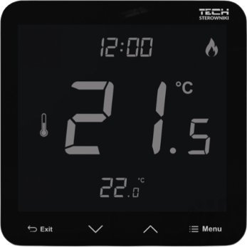 Tech Regulator pokojowy przewodowy, dwustanowy r T-3.1, czarny STT-3.1BK