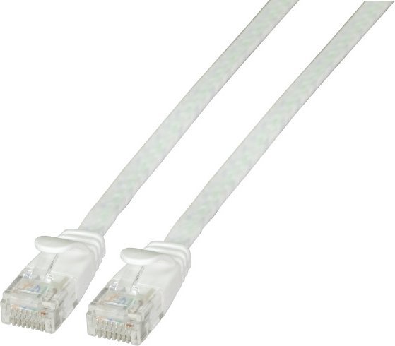 EFB EFB RJ45 Flachpatchkabel U/UTP, Cat.6A, PVC, 0,25m, weiß