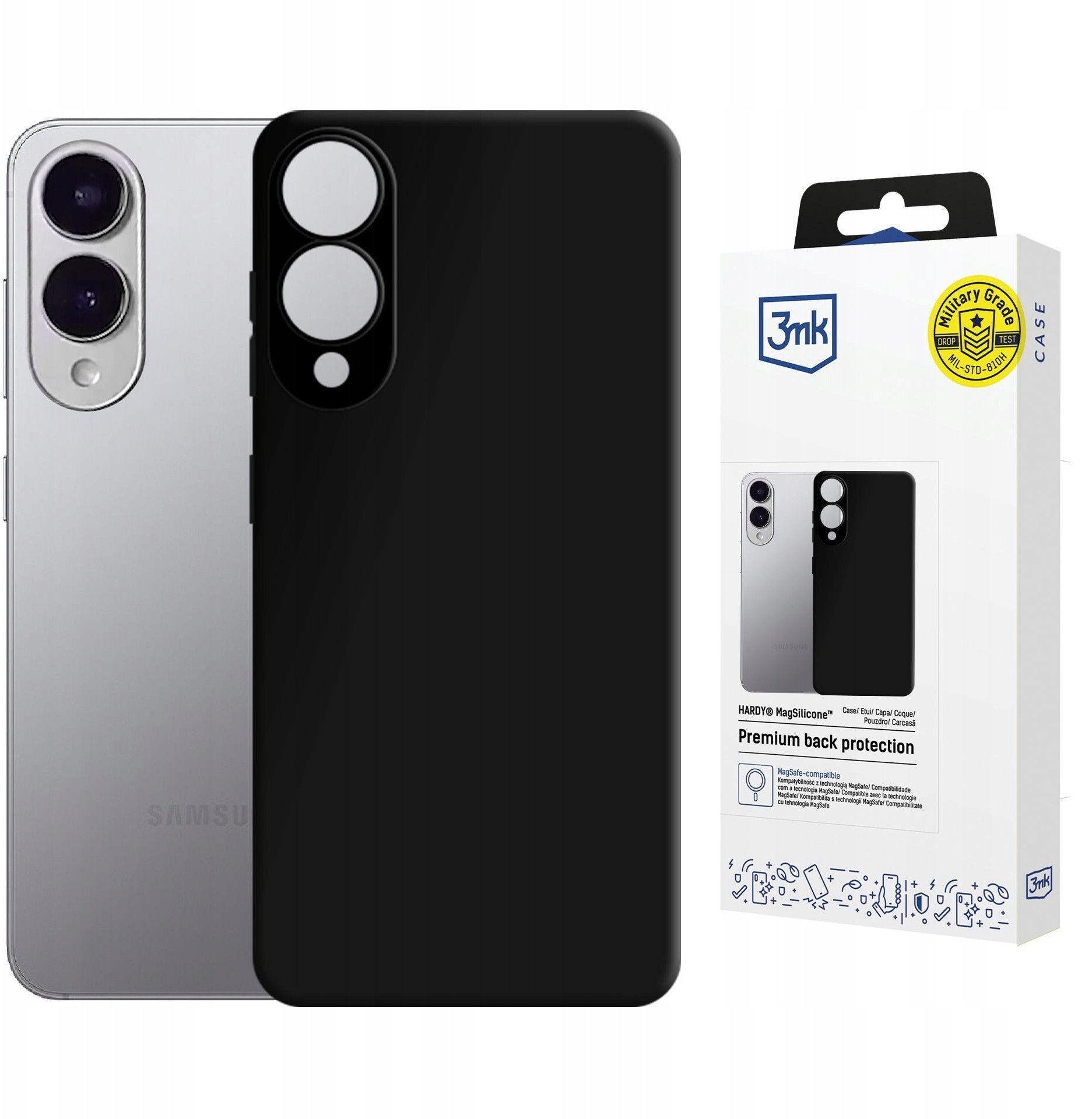 Etui 3MK Hardy MagSilicone do Samsung Galaxy S25 Edge czarny