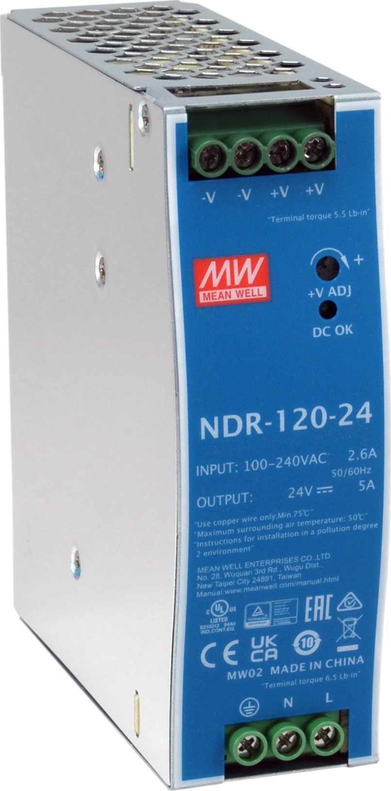 UPS LevelOne LevelOne ind. Netzteil POW-2442 24VDC 120W DIN-Schiene si