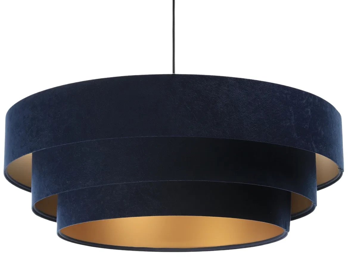 Lampa wisząca TRIO granatowa/złota BPS KONCEPT