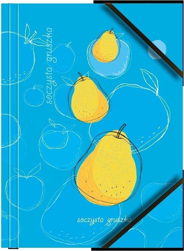 Teczka A4 kartonowa z gumką narożną gruszka (6szt)