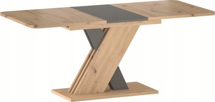 SIGNAL MEBLE Stół rozkładany EXEL 140(180)x85 dąb artisan/antracyt