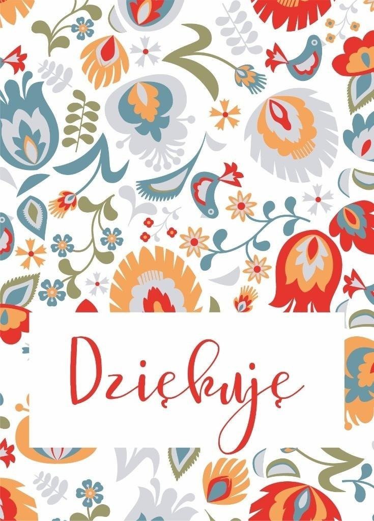 Karnet - Dziękuję - folklor