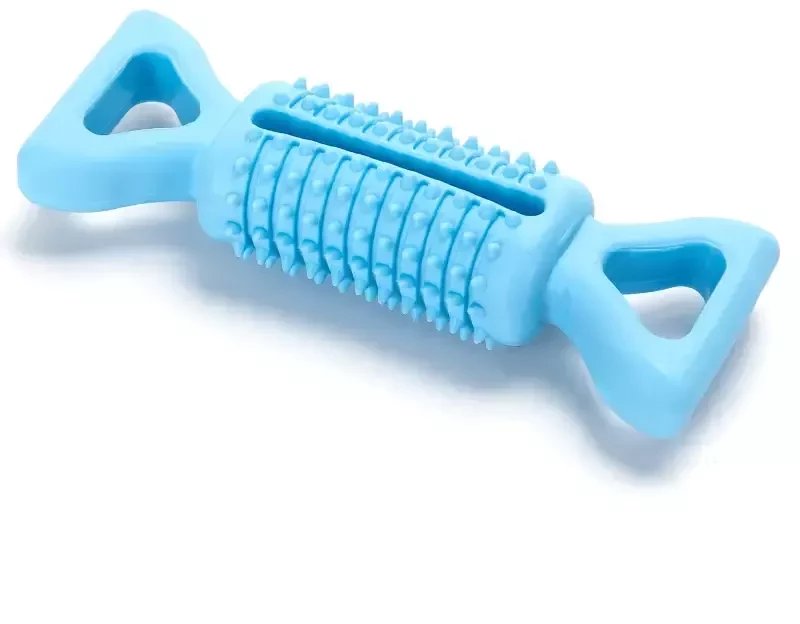 Kość dla psa gryzak gumowa zabawka z wypustkami do czyszczenia zębów