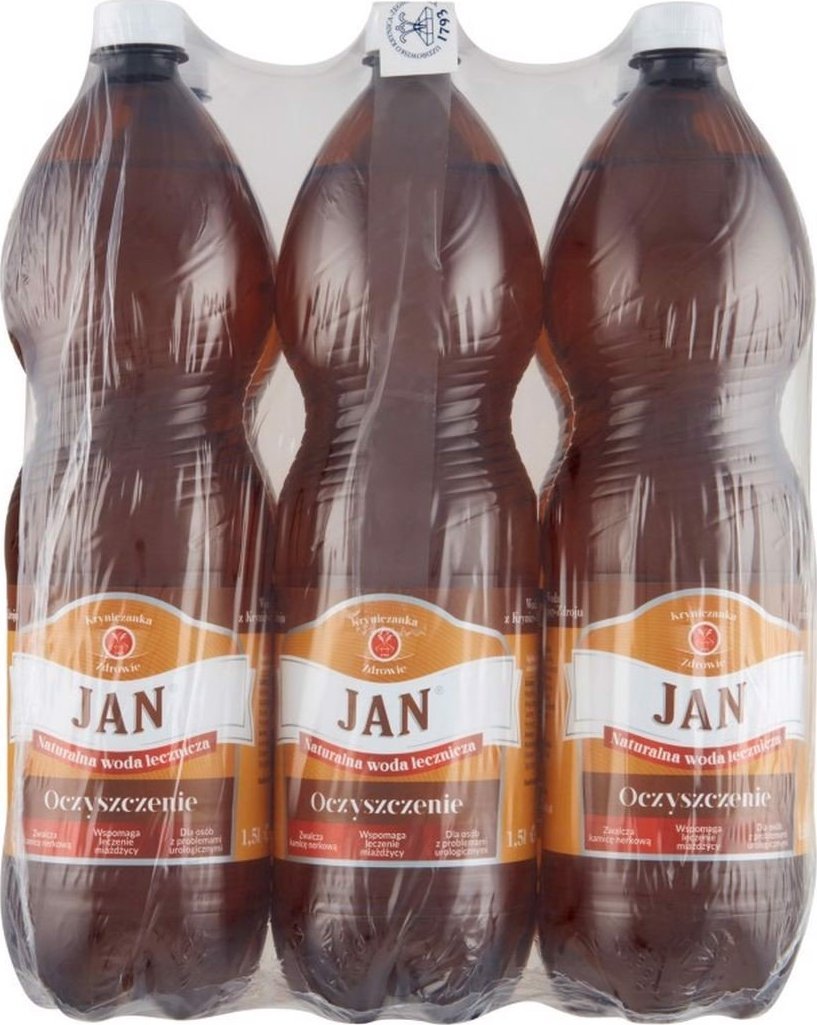 Woda Jan Naturalna woda lecznicza oczyszczenie 1,5 l x 6 sztuk