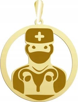 Radziszewska Jewellery Lekarz Ginekolog Pozłacana Zawieszka GRAWER