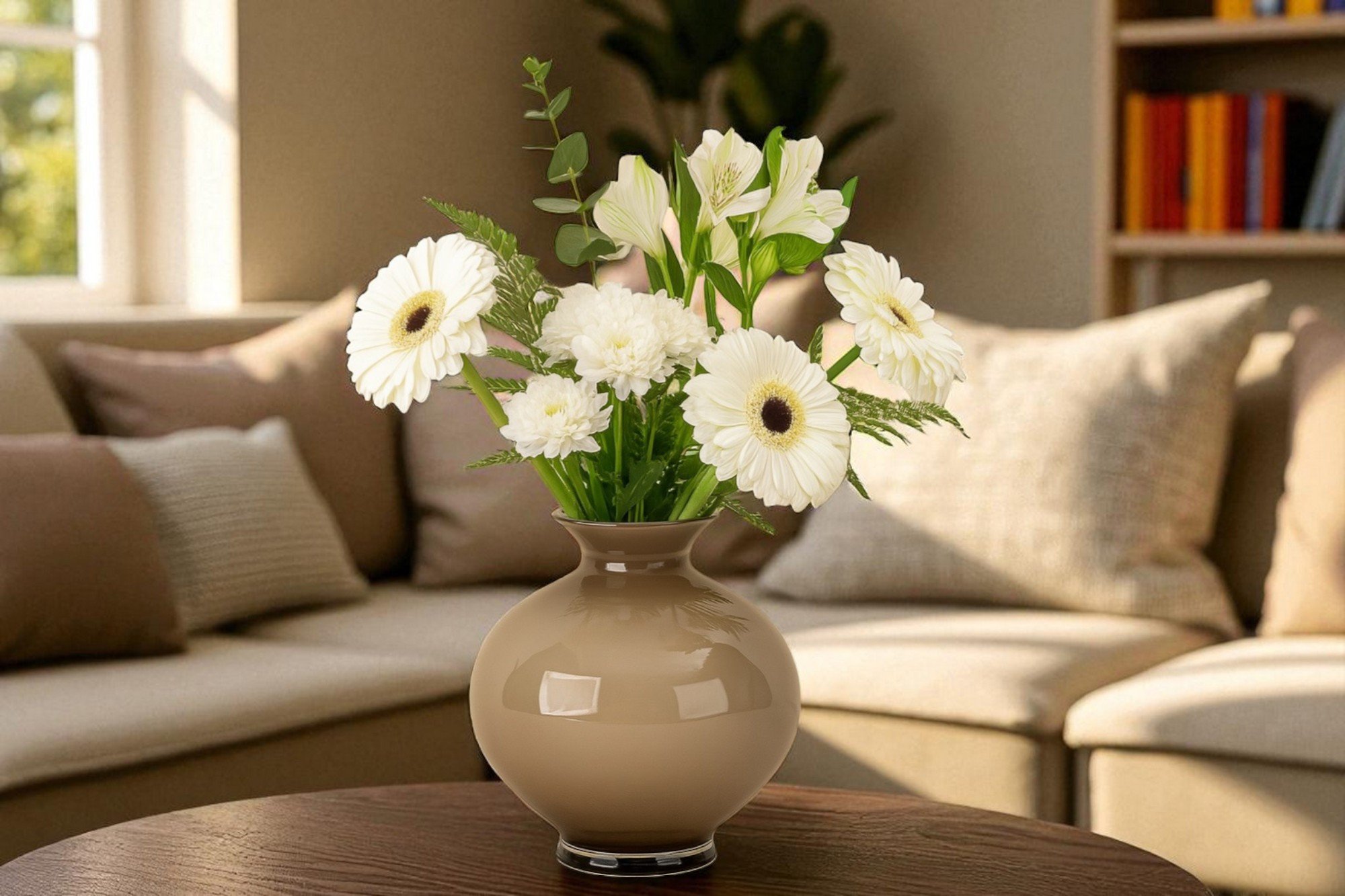 Wazon szklany 30 cm opal 9753