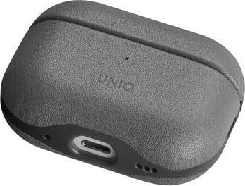 UNIQ Lyden DS - etui ze sztucznej skóry do AirPods Pro 2 szare/czarne - Gwarancja bezpieczeństwa. Proste raty. Bezpłatna wysyłka od 170 zł.