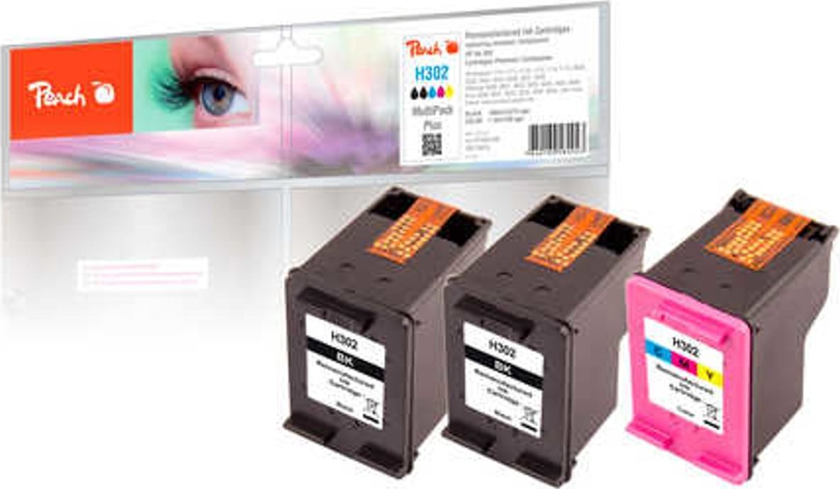 Peach Peach PI300-658 nabój z tuszem 3 szt. Standardowa wydajność Czarny, Cyjan, Purpurowy, Żółty