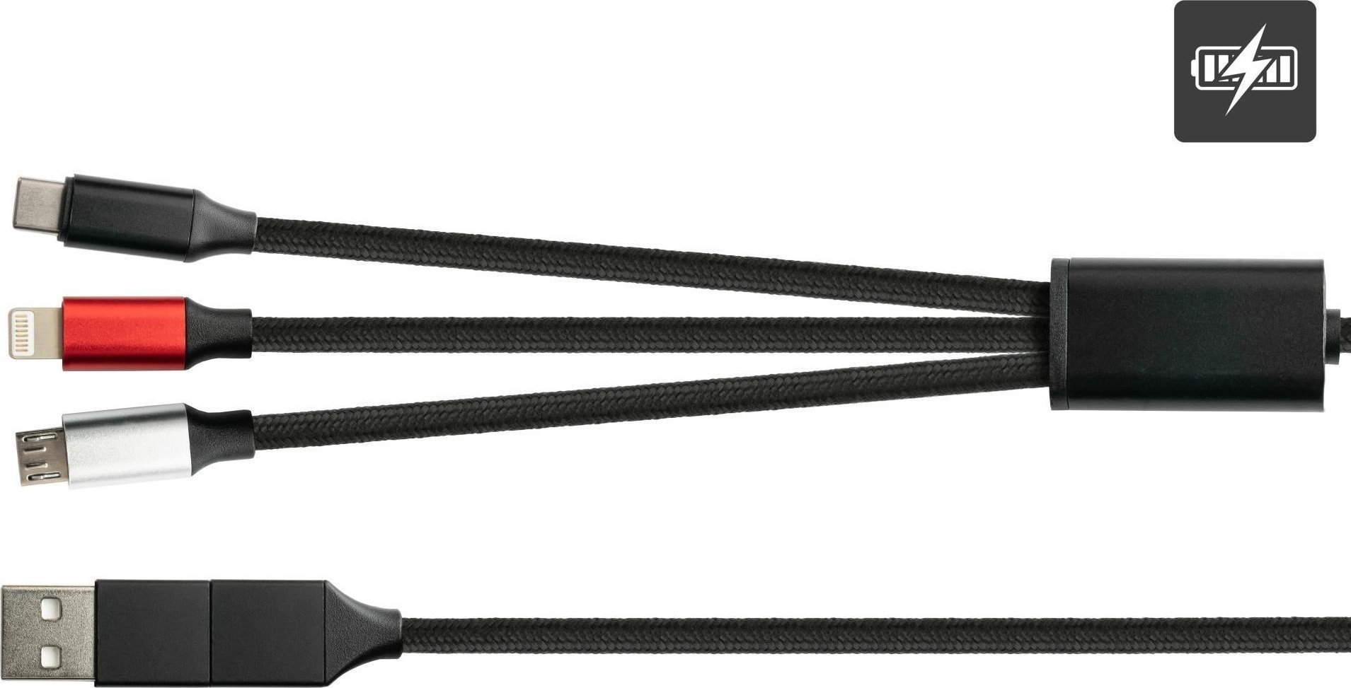 Kabel USB PYTHON USB-C - USB-C 1.2 m Czarny (PY-USB001S)