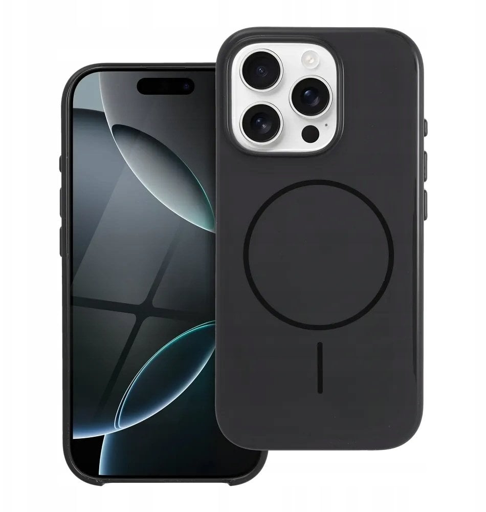 Premium Glossy Mag Cover zgodny z MagSafe i Camera Control button pasuje do IPHONE 17 Air czarny