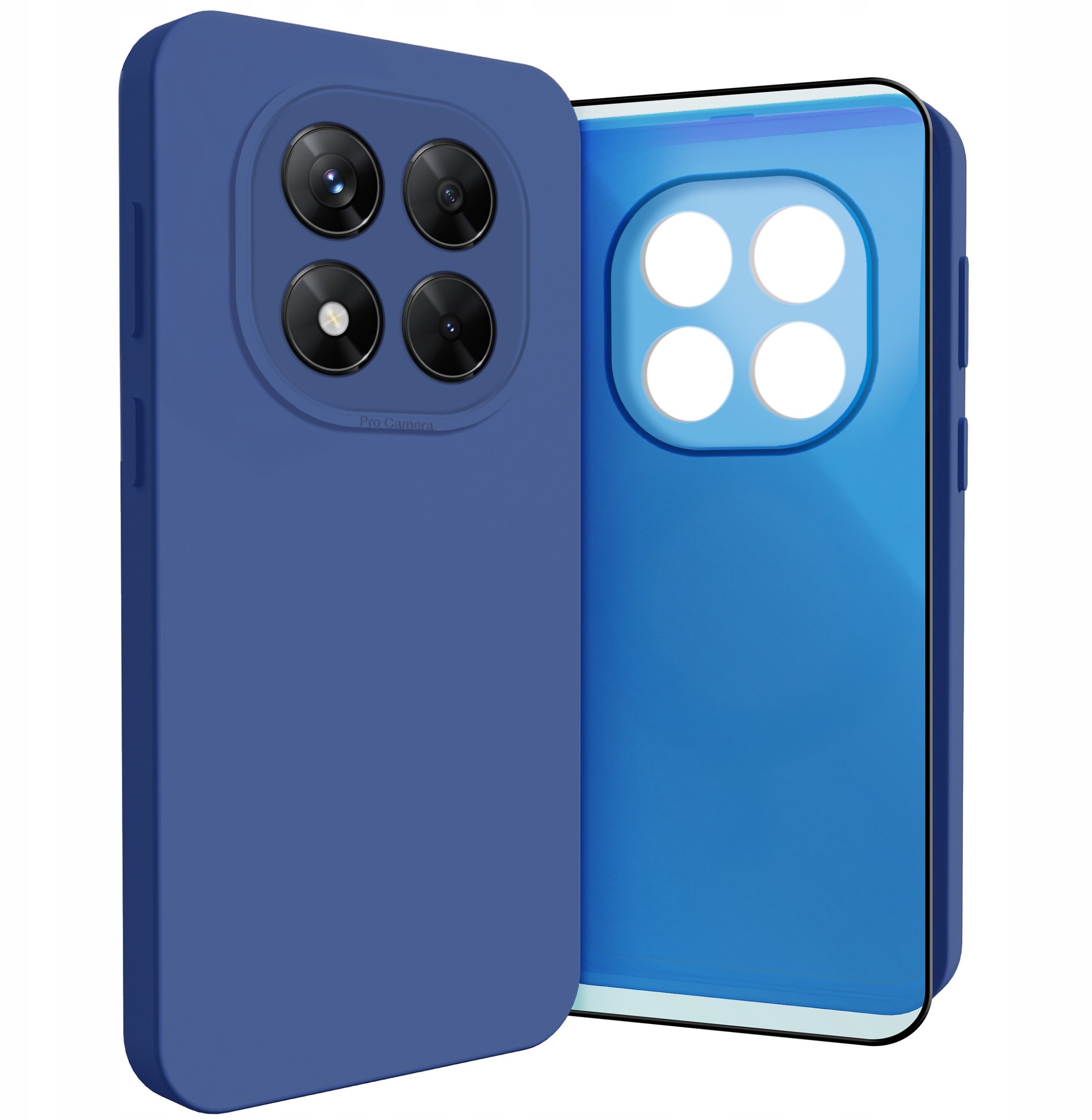 Etui do Xiaomi Redmi Note 14 Pro 5G (Osłona Kamery, Granatowe) Szkło 9H