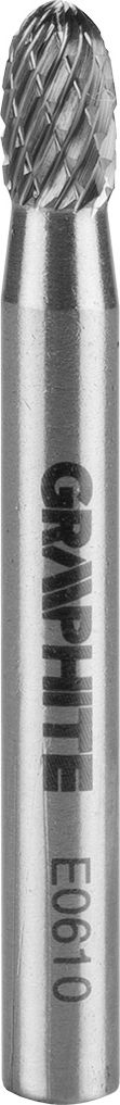Graphite FREZ DO METALU HM TYP E (OWALNY) 6 X 10 MM TRZPIEŃ 6 X 45 MM 55H363 GRAPHITE