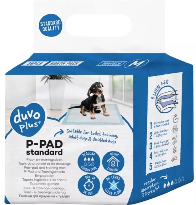 Duvo+ PODKŁADY DLA PSA STANDARD ``M`` 30szt 30x45cm 15607 /2 /6