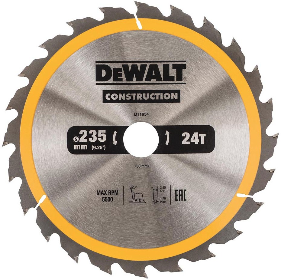 Dewalt Piła tarczowa 235x30mmx24z - DT1954-QZ
