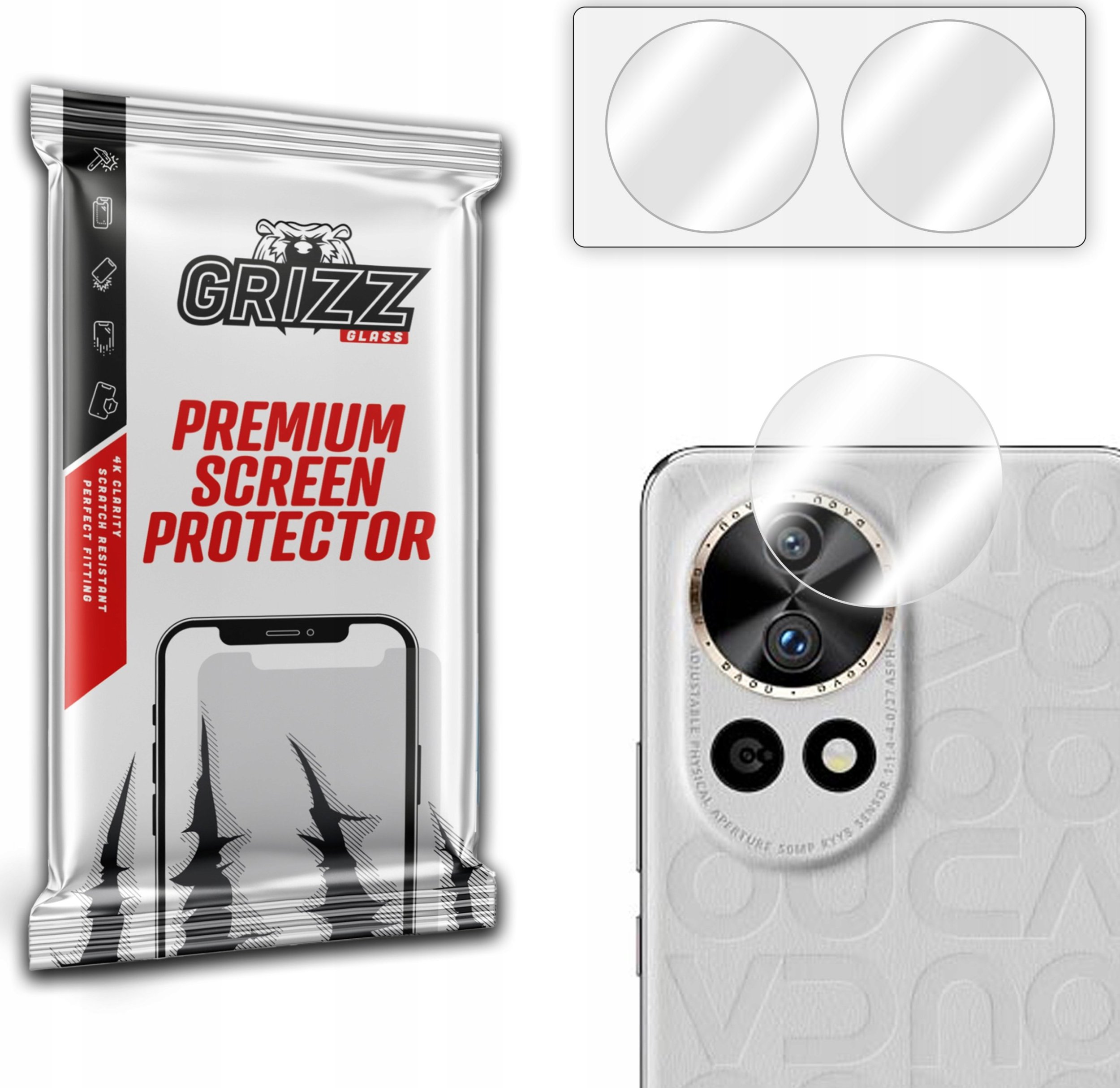 GrizzGlass Szkło na aparat GrizzGlass HybridGlass Camera do Huawei Nova 12 Ultra
