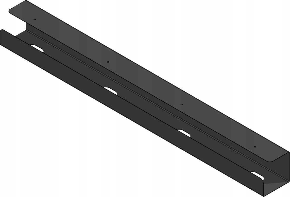 Organizer Wojtap Organizer kabli pod biurko 800x80x80 mm prosty - czarny