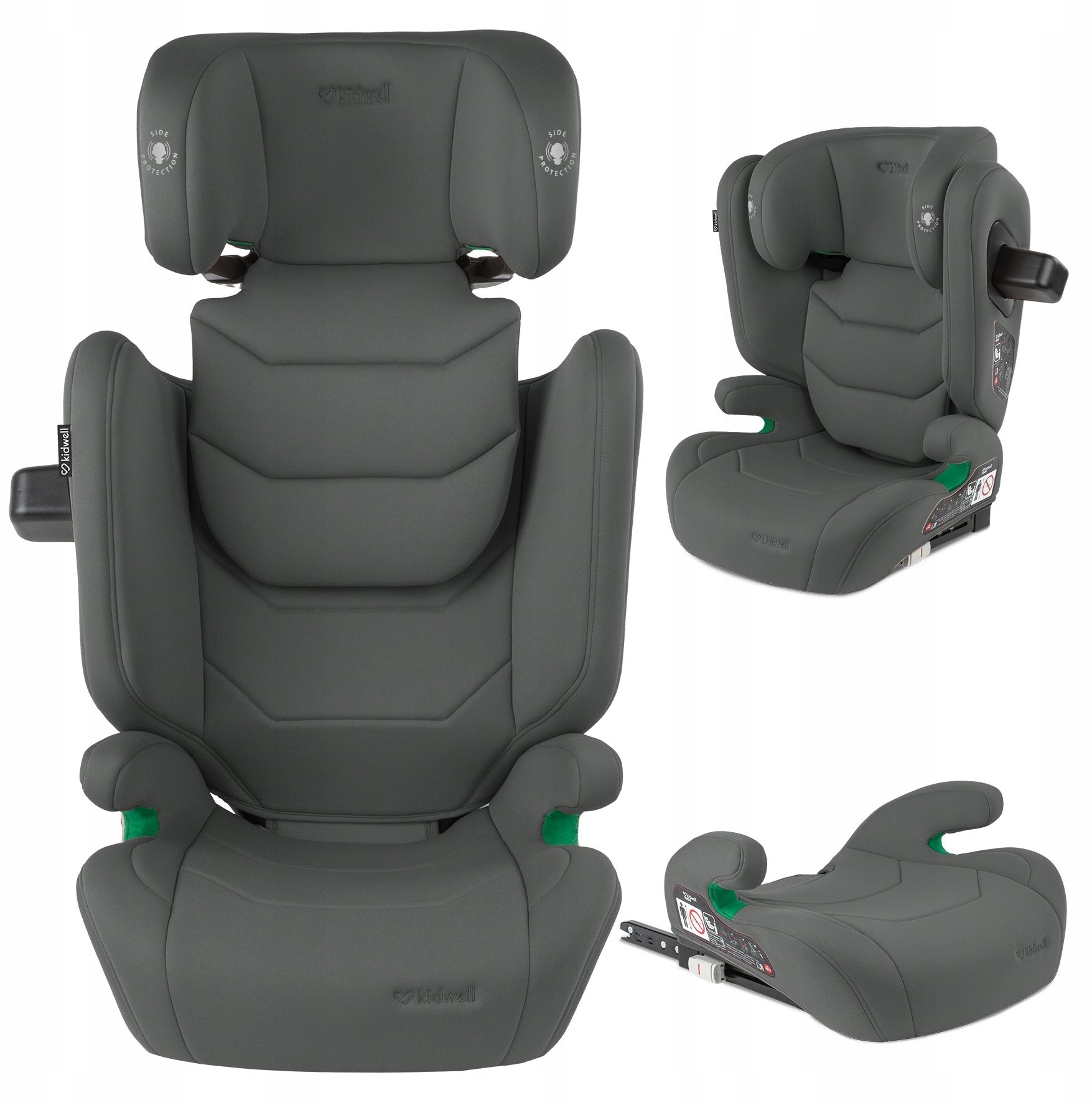 KIDWELL FOTELIK TENDO GRAY 100-150cm ISOFIX