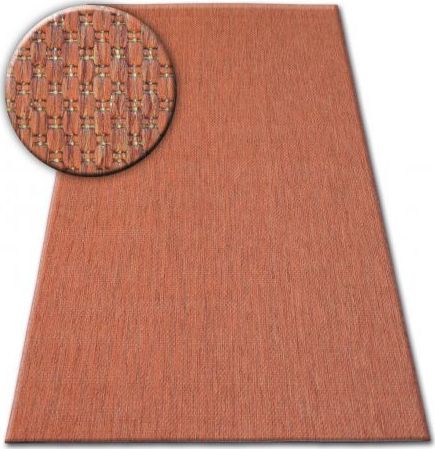 Dywany Łuszczów Dywan SZNURKOWY SIZAL FLAT 48663/120 terakota GŁADKI, 140x200 cm