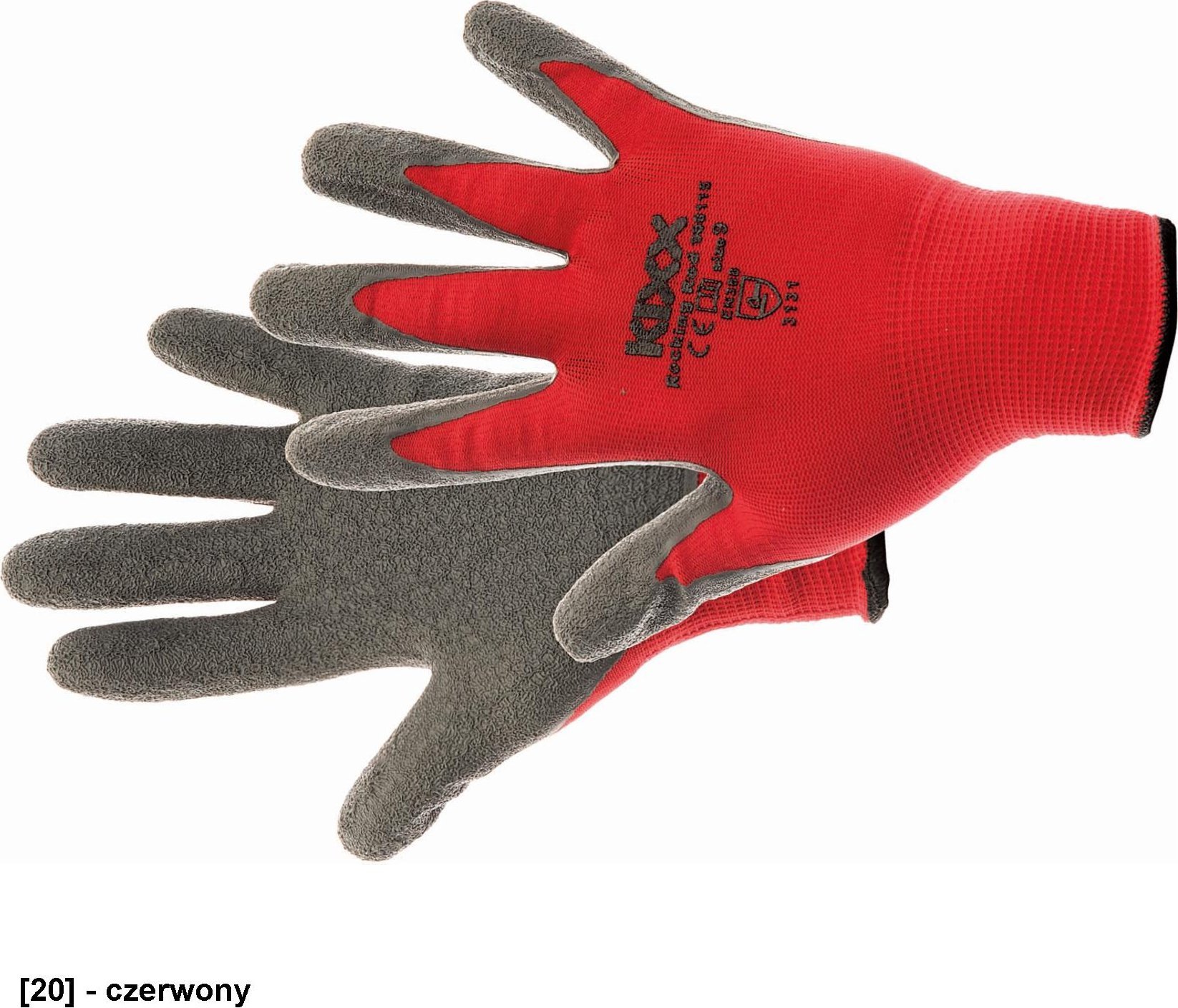 CERVA ROCKING RED - rękawice mechaniczne powlekane 10