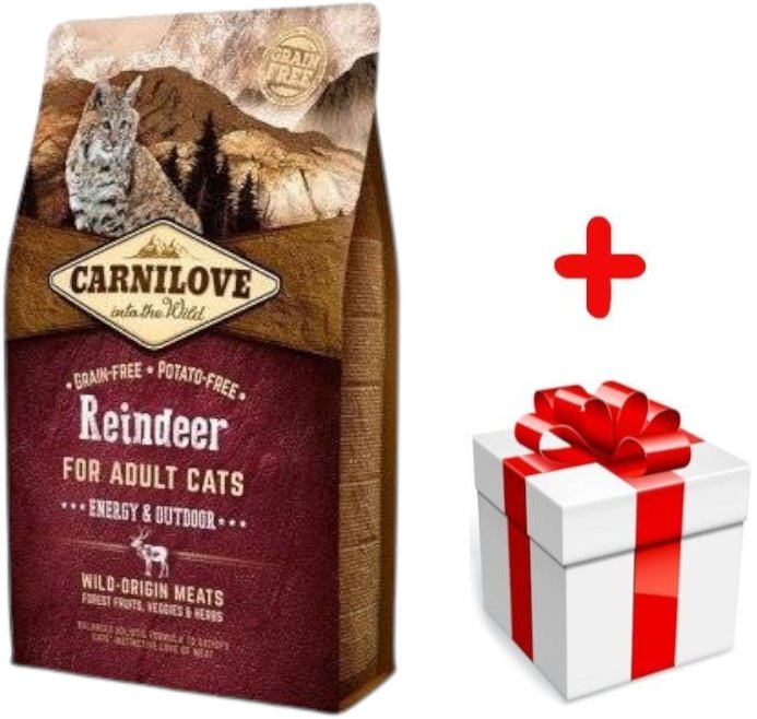 CARNILOVE Cat Reindeer Energy & Outdoor 6kg + niespodzianka dla kota GRATIS!