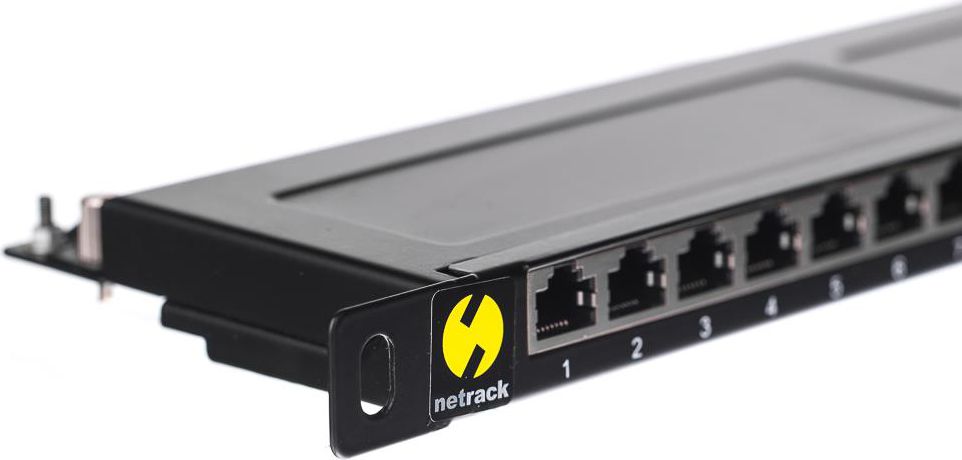 NetRack Patch panel 19'' 0,5U 24-porty Kat. 6 FTP Czarny (104-13)