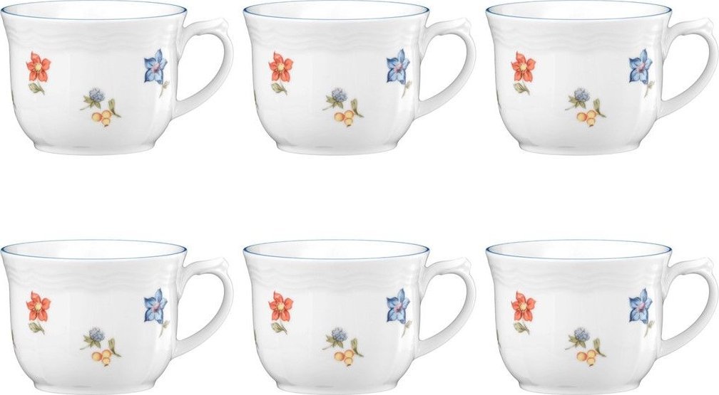 Zestaw 6 filiżanek do kawy 220ml biały - porcelana Seltmann Weiden
